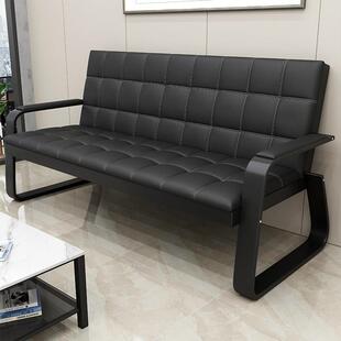 三座锻铁办公沙发小接待和客人组合椅办公沙发长咖啡桌组合