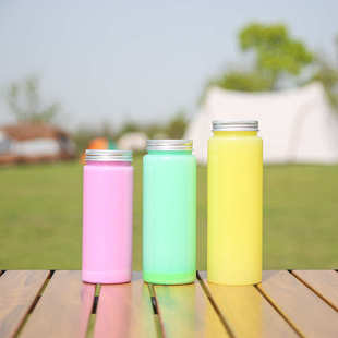 一次性奶茶瓶杯子带盖PET塑料300 500ML网红外卖创意饮料饮品杯装