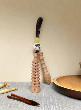 桃木文昌笔文昌塔钥匙扣七层九层文昌塔金榜题名文昌笔钥匙圈挂件