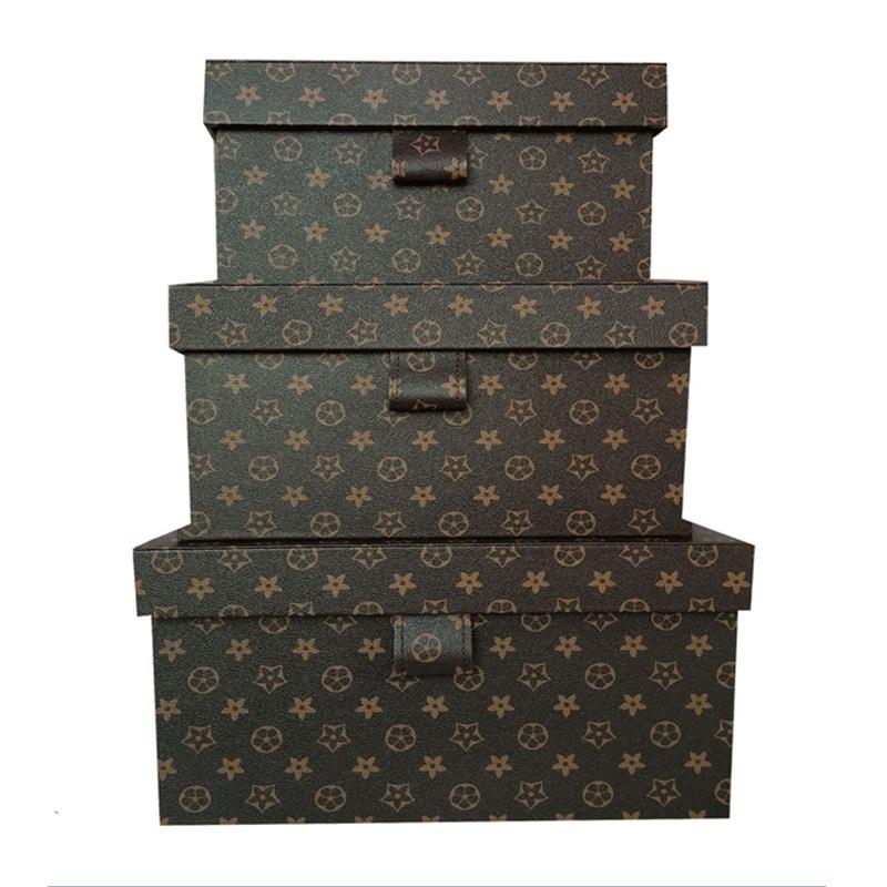 软装房样板花色收盒衣帽间橱柜皮纳质盒子工艺PS031品摆件板样房