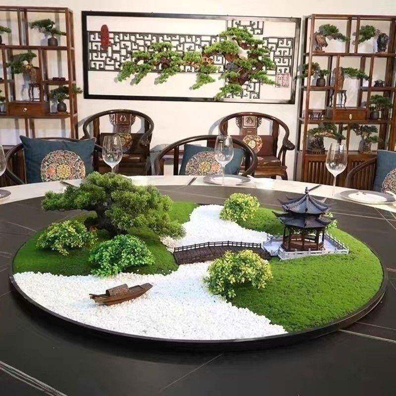 热销餐桌花餐饮酒店转盘桌面摆放花摆花酒店台花花摆设摆件摆放花
