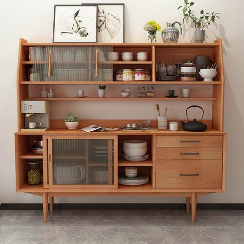 北欧实木餐边柜简约客厅厨房柜子收纳储物柜餐厅民宿茶水柜碗柜