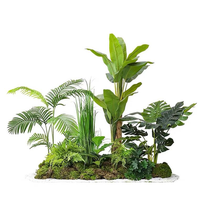 仿真绿植造景组合办公室橱窗商场软装植物景观装饰竹子真