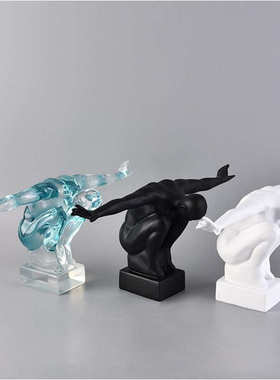 者客厅北欧电视柜沉思现代装饰品树脂卧室软摆件人物创意桌面简约