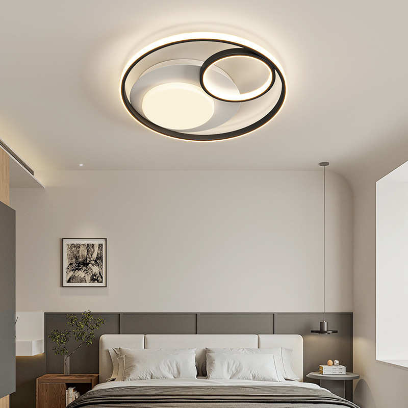 2023年新款客厅灯现代简约大气白色长方形吸顶灯极简卧室房间灯具