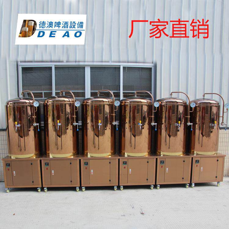 电镀金色精酿啤酒发酵罐自酿啤酒设备鲜啤酒酿制设备德澳食品设备