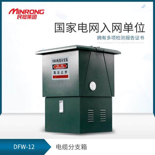 10kv电缆分支箱DFW-12/630A高压电缆分接箱铁壳/不锈钢一进一出