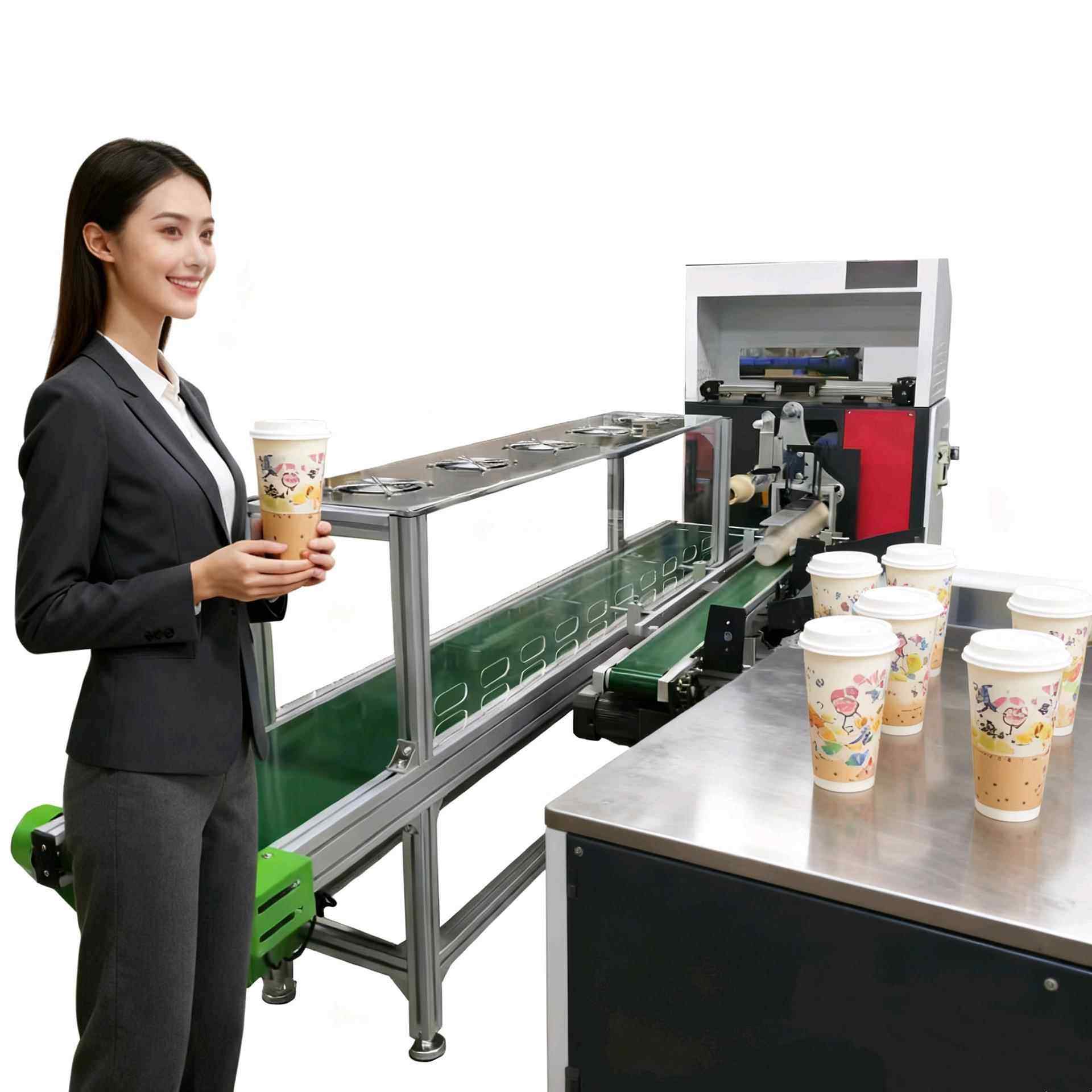 三工位转盘全自动丝印机纸杯咖啡杯锥形杯子印刷机奶茶杯丝印机