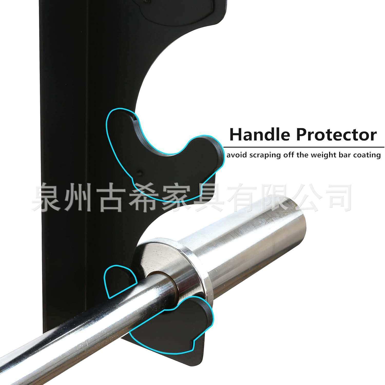 铁艺壁挂杠铃架可调整宽度带垫片杠铃收纳架健身房器材道具置物架图片