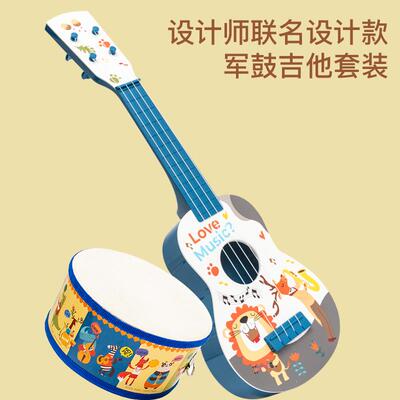 正品儿奥童打击鼓玩具军鼓尔夫乐器宝小手拍拍鼓教具礼宝物幼儿园