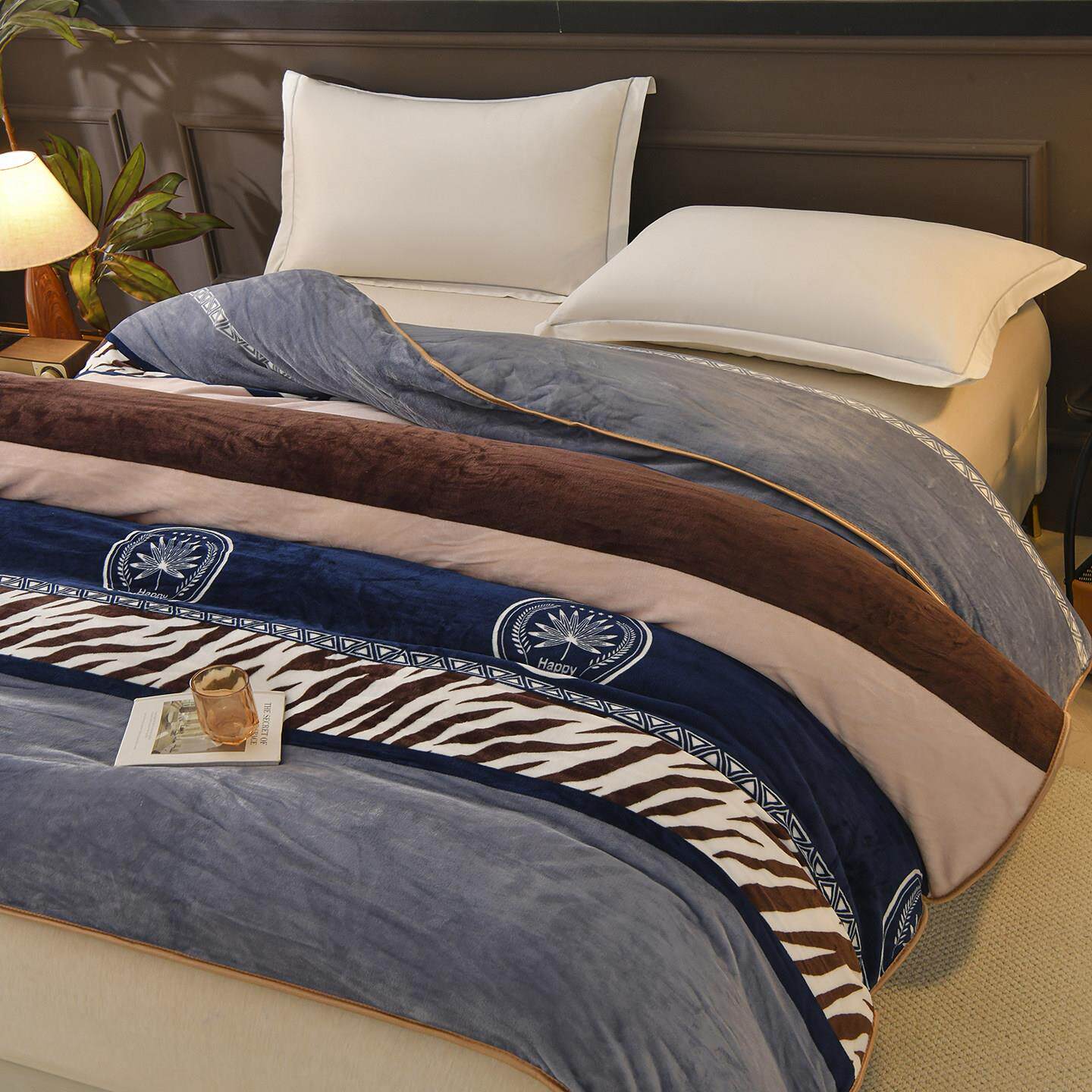 加厚牛奶被套冬季单件保暖单人双面加绒法兰绒速热被罩双人珊瑚绒