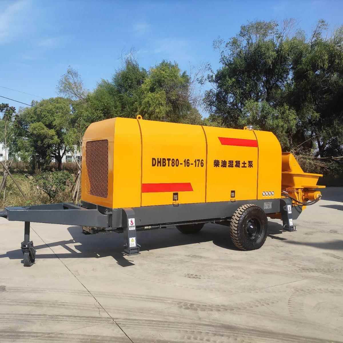 厂家供应80混凝土地泵拖式砼输送泵大型柴油动力