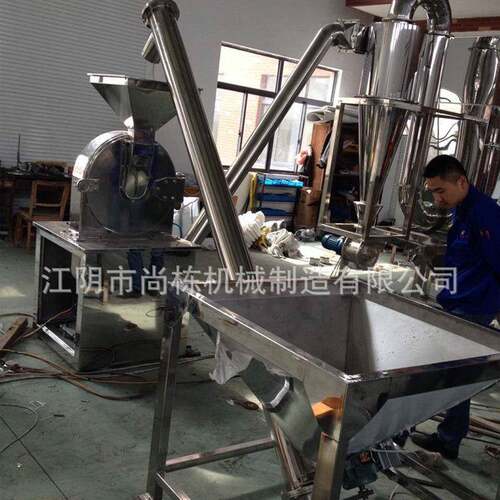 尚栋供应花椒粉碎机脉冲除尘自吸式旋风自动下料粉碎机组