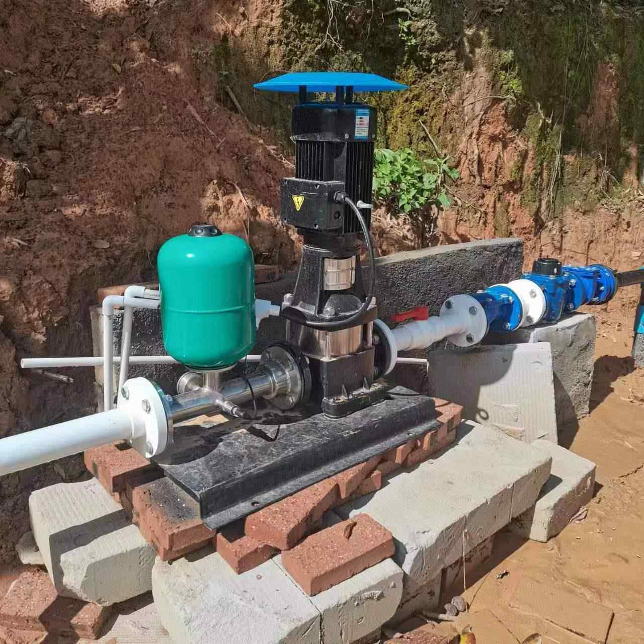 惠州沃德工程隧道远程施工用水多级泵恒压控制自动启停压力2Mpa