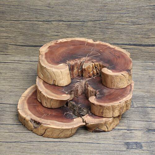 雷击枣木原木原材料直播背景拍照背景底座手工打磨原木自然纹理