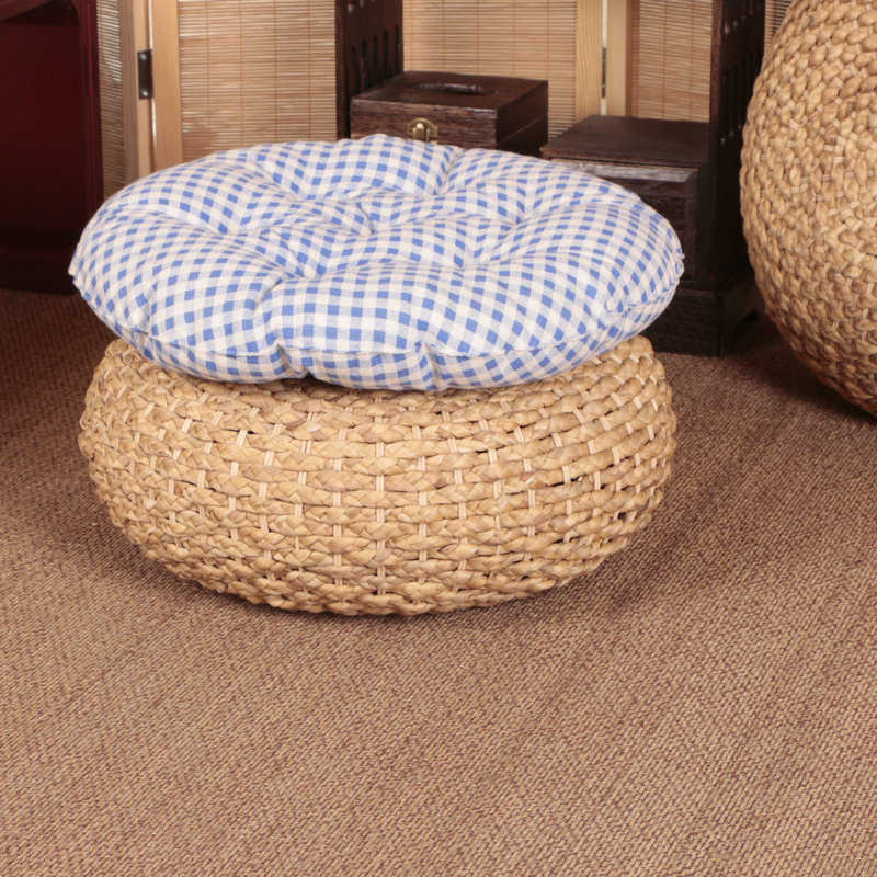 蒲团 垫 坐禅坐垫修打坐墩草编瑜伽田园批发圆形时尚加厚地换鞋