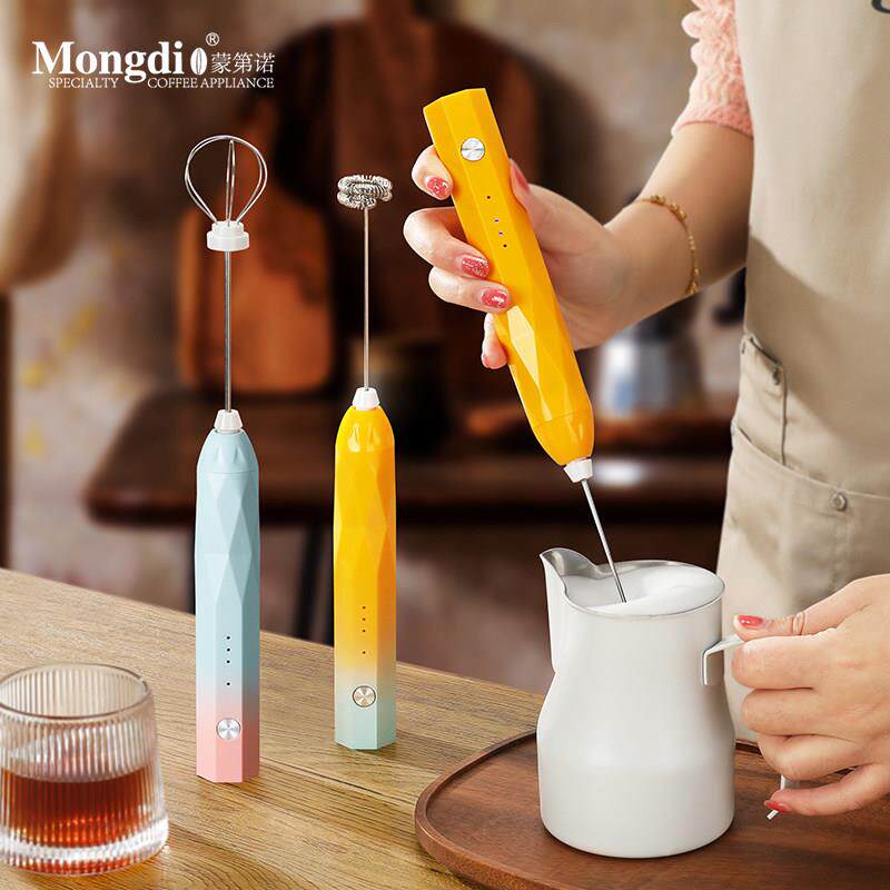 Mongdio打奶泡器咖啡打泡器电动搅拌棒家用奶泡机手持奶盖打发器