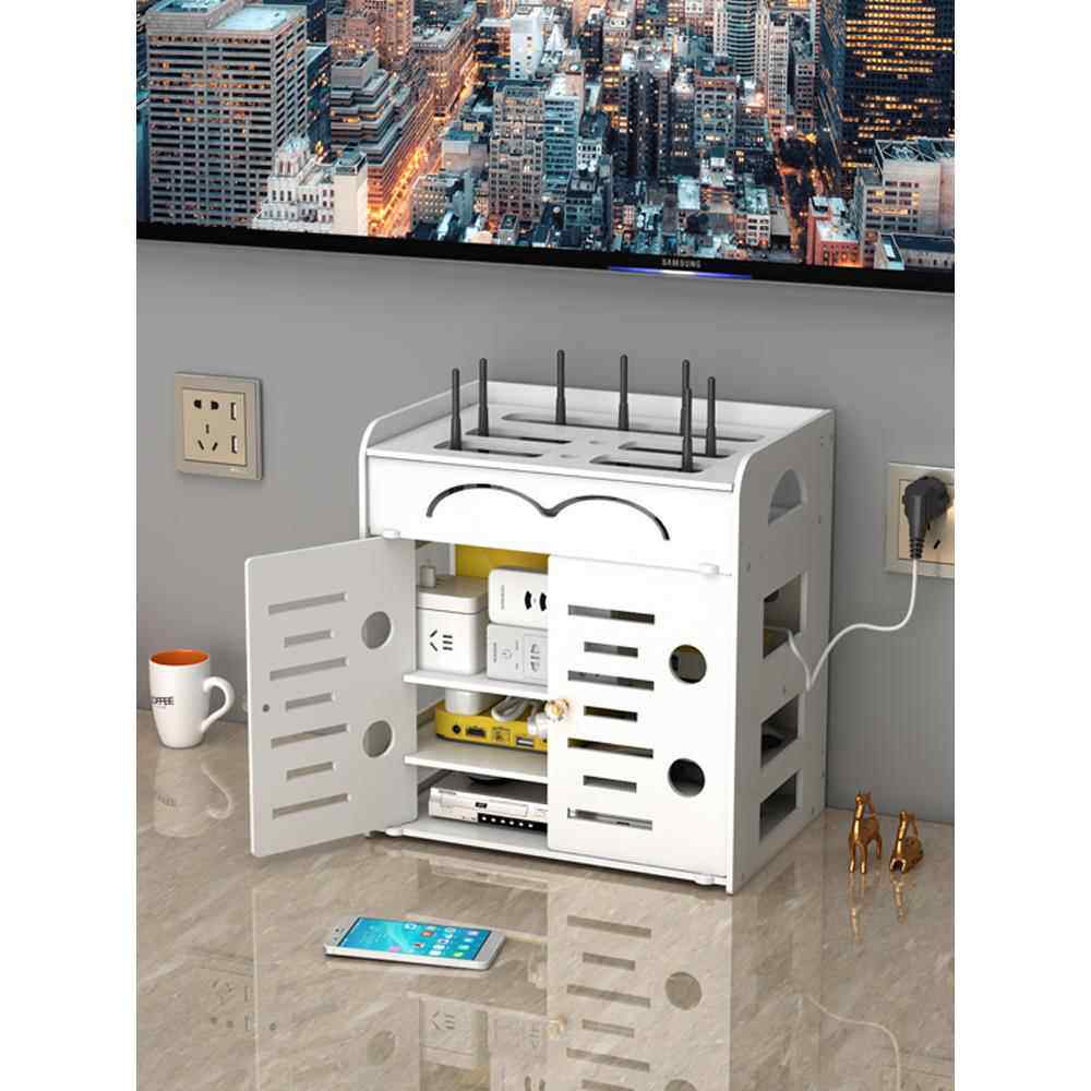 遮挡路由器收纳壁挂插座弱电箱挂墙装饰整理盒柜电视柜wifi多功能