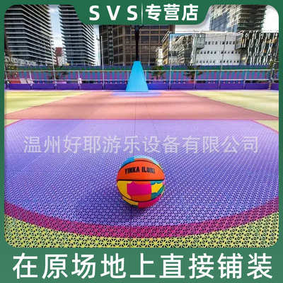 匹克球场地地面篮球场地胶加厚拼装悬浮地板羽毛球乒乓球地垫