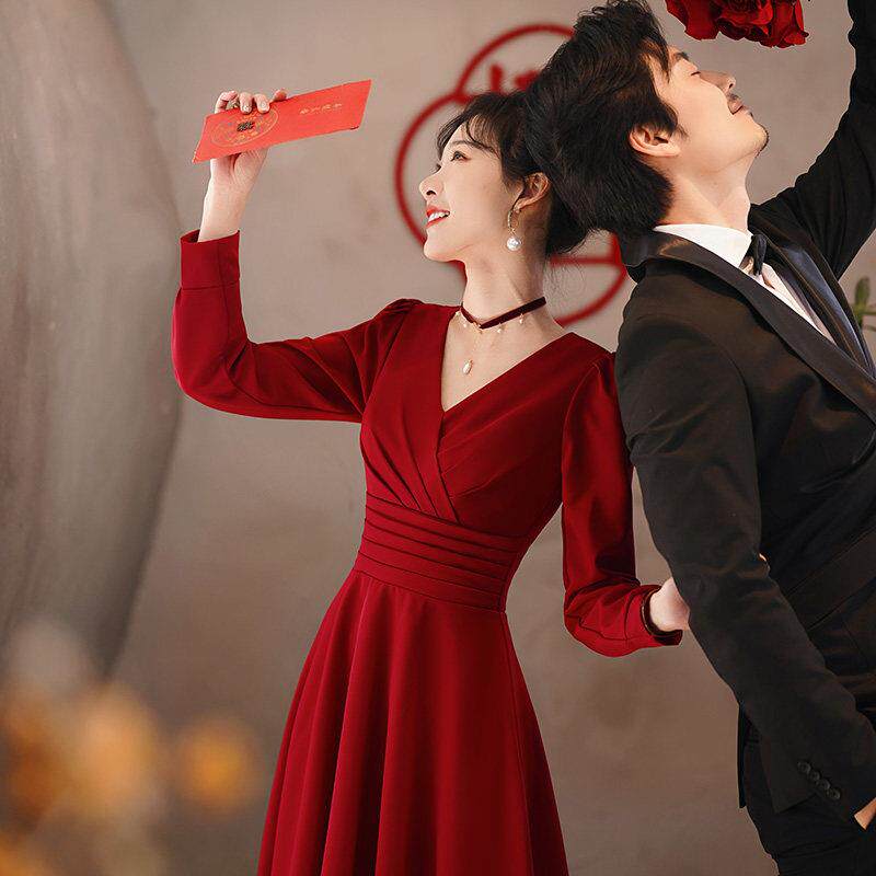 敬酒服新娘小个子2025新款春季结婚礼服订婚回门平时可穿洋装女