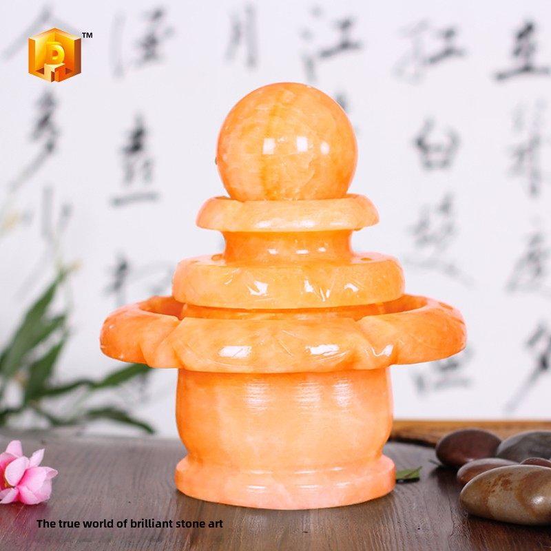 凤凰天然米色玉石风水球风水轮流水喷泉摆件家居工艺品开幕礼品