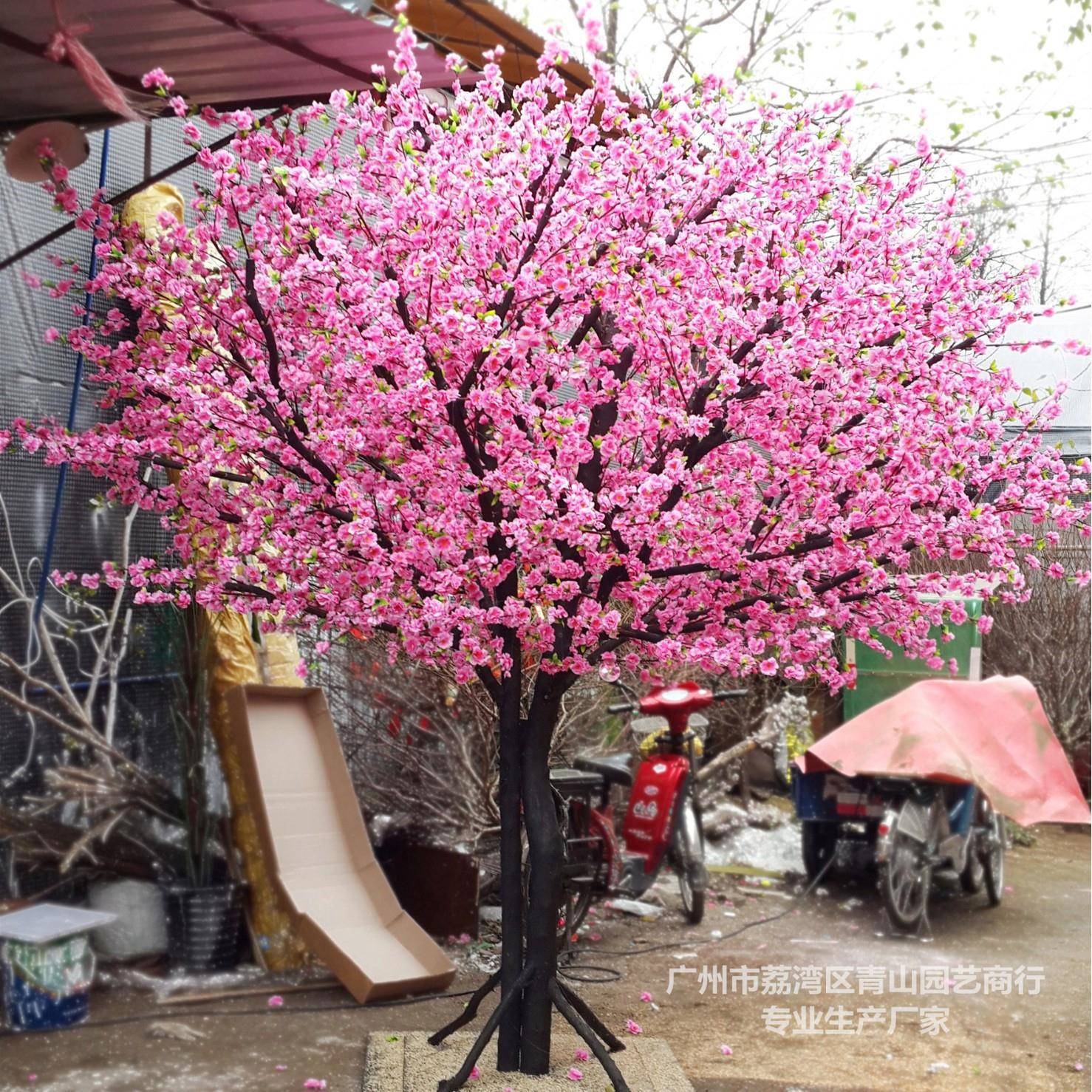 厂家仿真树 新年商场装饰用仿真桃花树 婚庆 户外园区装饰