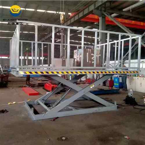 电动液压升降机固定式剪叉升降平台带护栏剪刀叉式装卸平台