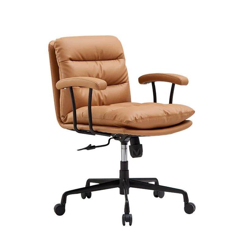 卧室轻奢舒服靠椅小型梳妆台高级久坐书房复古电脑椅家用舒适椅子