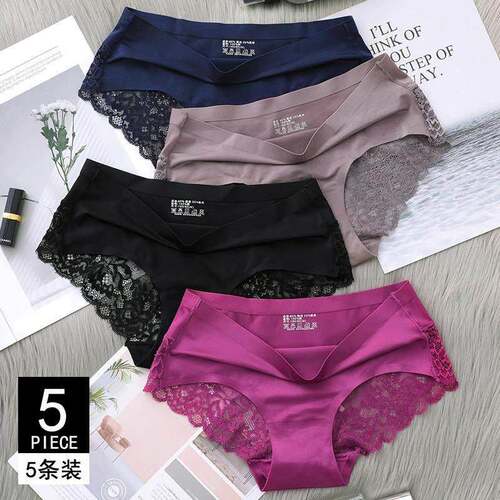 5 pieces Womens Sexy Lace Panties Seamless Underwear Briefs