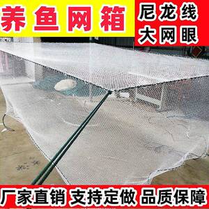 加粗大网眼网箱 尼龙网白色网箱 定做网箱 养殖网 软线网存鱼网