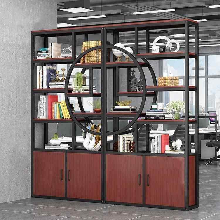 铁艺玄关柜屏风镂空隔断客厅遮挡书架办公室装饰落地挡风可移动