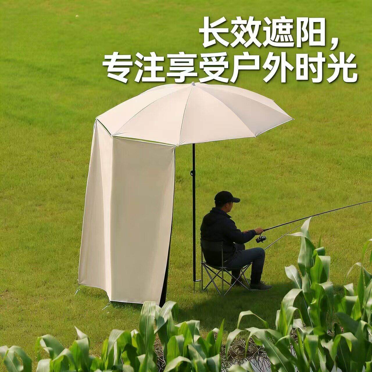 【可配遮阳帘】摆摊专用大伞户外太阳伞露营遮阳营地车雨伞