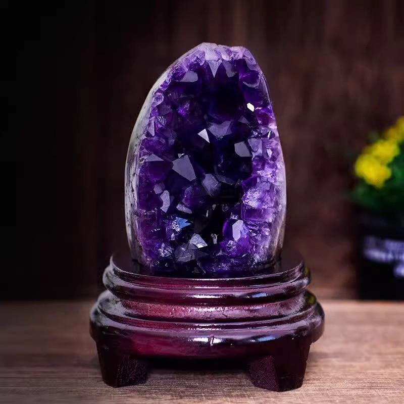 天然乌拉圭紫水晶洞原石紫晶块紫晶簇摆件紫水晶消磁石