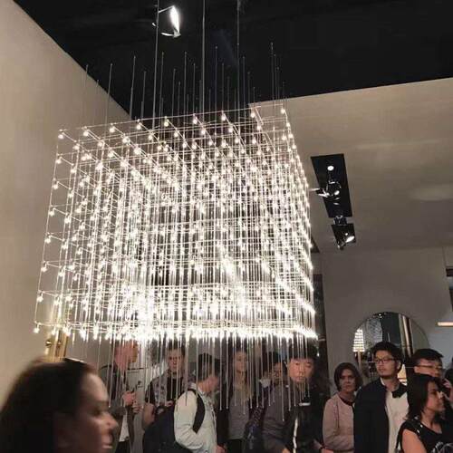 光立方客厅吊灯后现简约大气轻奢别墅餐厅创意设计师萤火虫吊灯