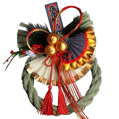 新年装饰墙饰挂饰品正月饰和风稻草日韩料理店玄关摆件/全