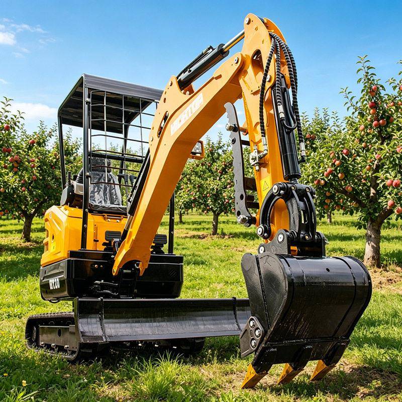 出口迷你液压挖掘机 2000kg大棚挖坑挖土机 家用小型excavator