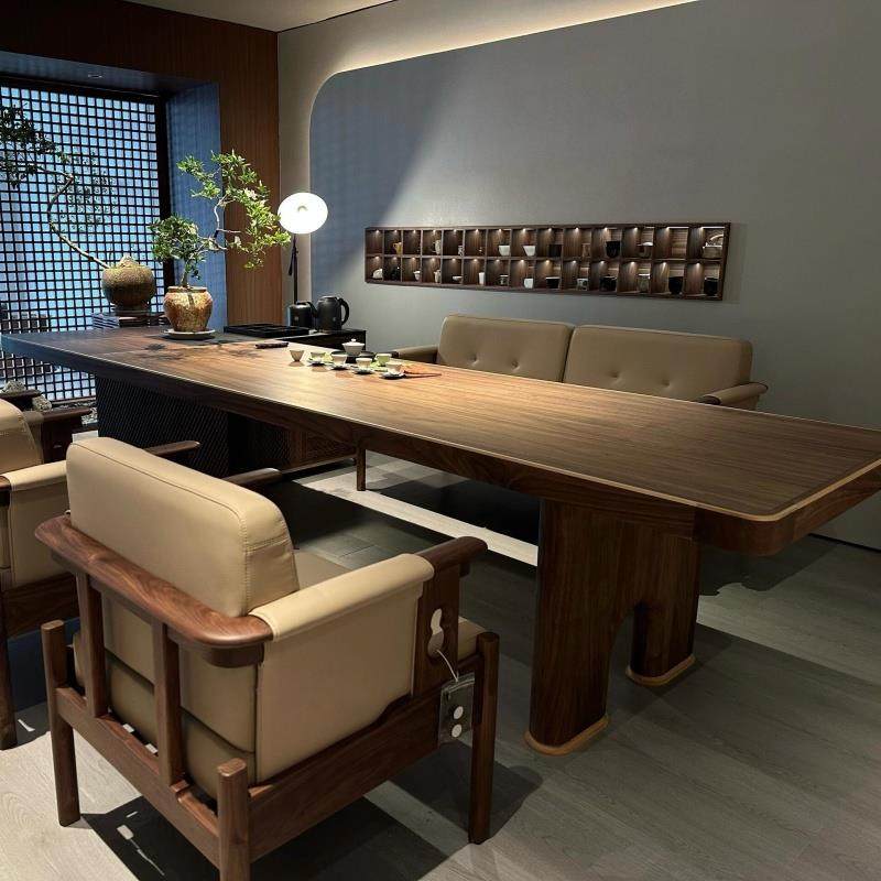 新中式茶桌黑胡桃木茶台茶桌2025新款高端实木茶桌轻奢现代高级感,住宅家具,家用茶台/茶桌,淘宝优惠券,粉丝福利购,淘宝优惠卷