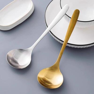 Thickened 304 Stainless Steel Long Handle Spoon, Western Sou