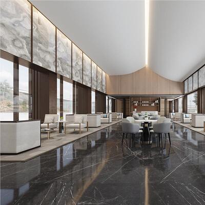 现代简约洽谈沙发售处接待合座酒店前卡台休闲Aslc415三人位组家