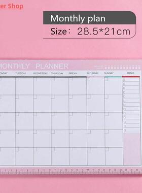 Notebook kawaii Daily Weekly Monthly Yearly Calendar Planner