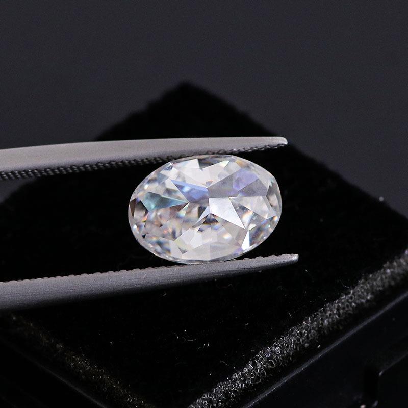 普罗旺珠宝现货供应蛋形冰花切0.6克-4.5克拉莫桑石裸石镶嵌