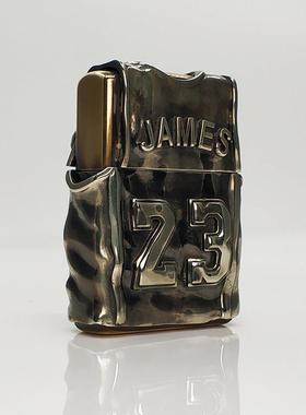 正品佐纯罗版詹正姆斯复古铜防风煤油打火老旧刻字定制送机兄弟男