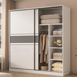 实木衣柜卧室家用推拉门衣柜出租房用小户型简易柜子2026新款爆款