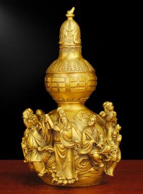 八仙葫芦全铜开盖八仙过海摆件八仙像客厅居家装饰祝福吉祥物礼品