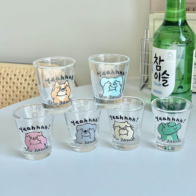 50ml玻璃杯套装六只装烧酒杯高级感白酒杯子烈酒杯意式浓缩咖啡杯