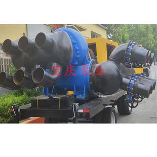 水泵柴油防汛排水灌溉农用双吸拖车防雨棚