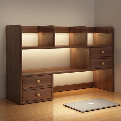 高实木端书架桌面置物架小书桌XJQ收纳一体靠墙字台桌上储物柜书