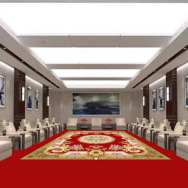 全铺地毯手工羊毛地垫北欧复古满铺房间地垫会客室隔音涤纶地毯