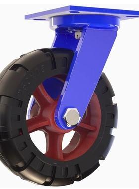 超重型铸铁P轮承重易抗压静音推4-U12寸业万向75202轮单个载重1工