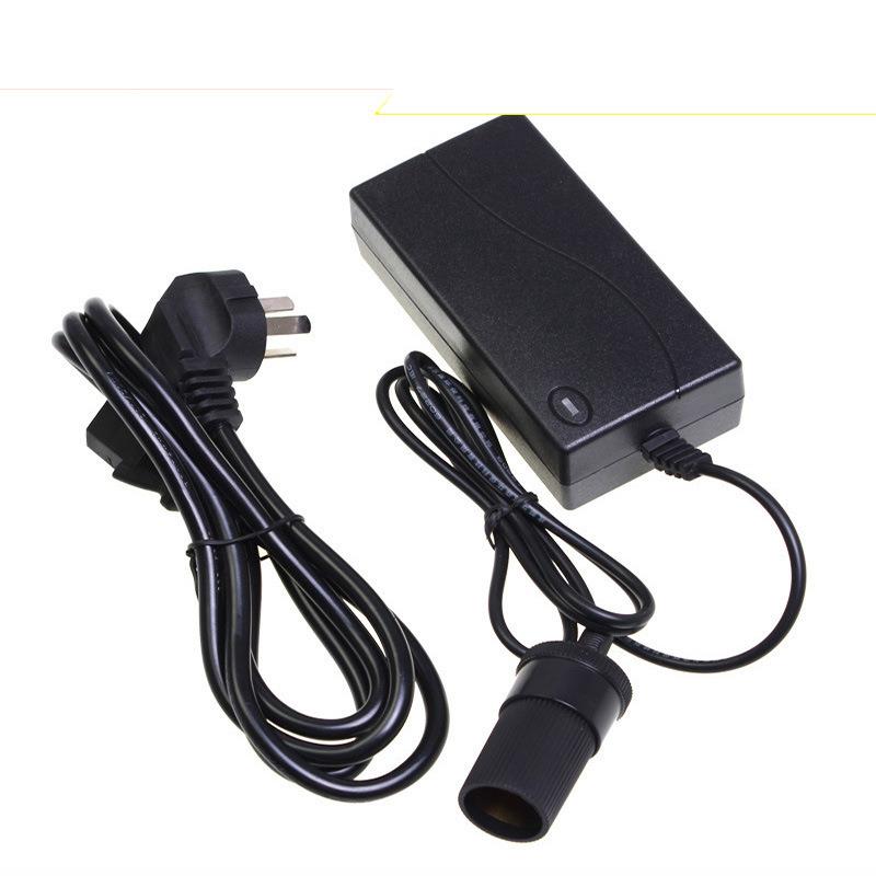 汽车电源转换器220V转12V家用电源转换器车载吸尘器冰箱60w适配器